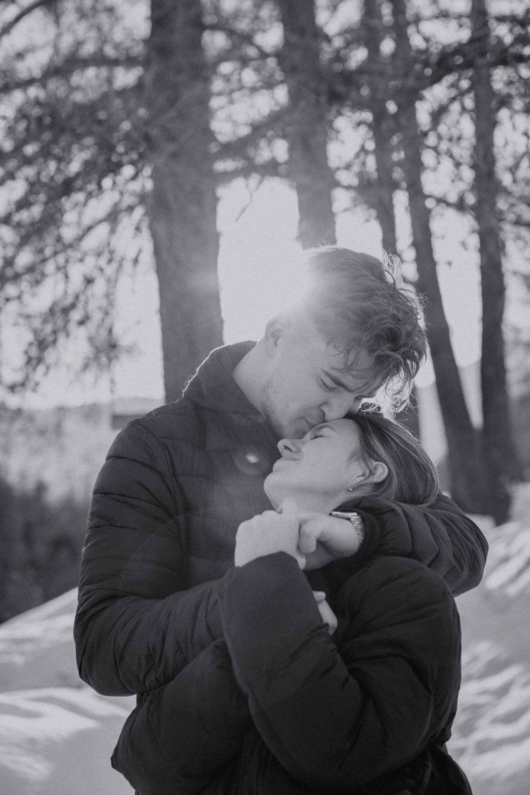 Winter couple photoshoot Zermatt Matterhorn