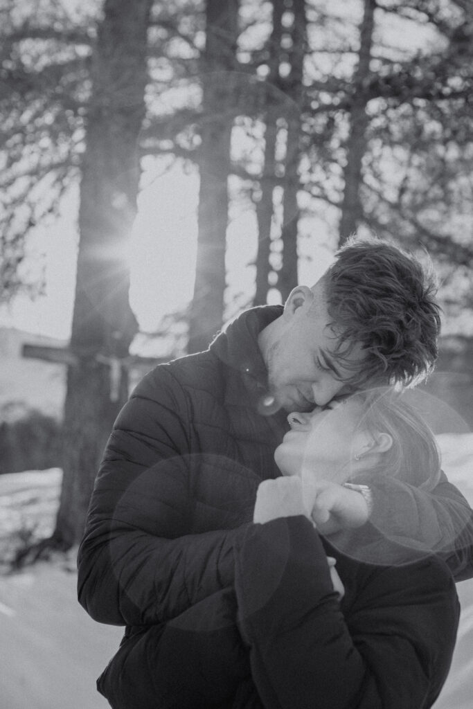 Winter couple photoshoot Zermatt Matterhorn